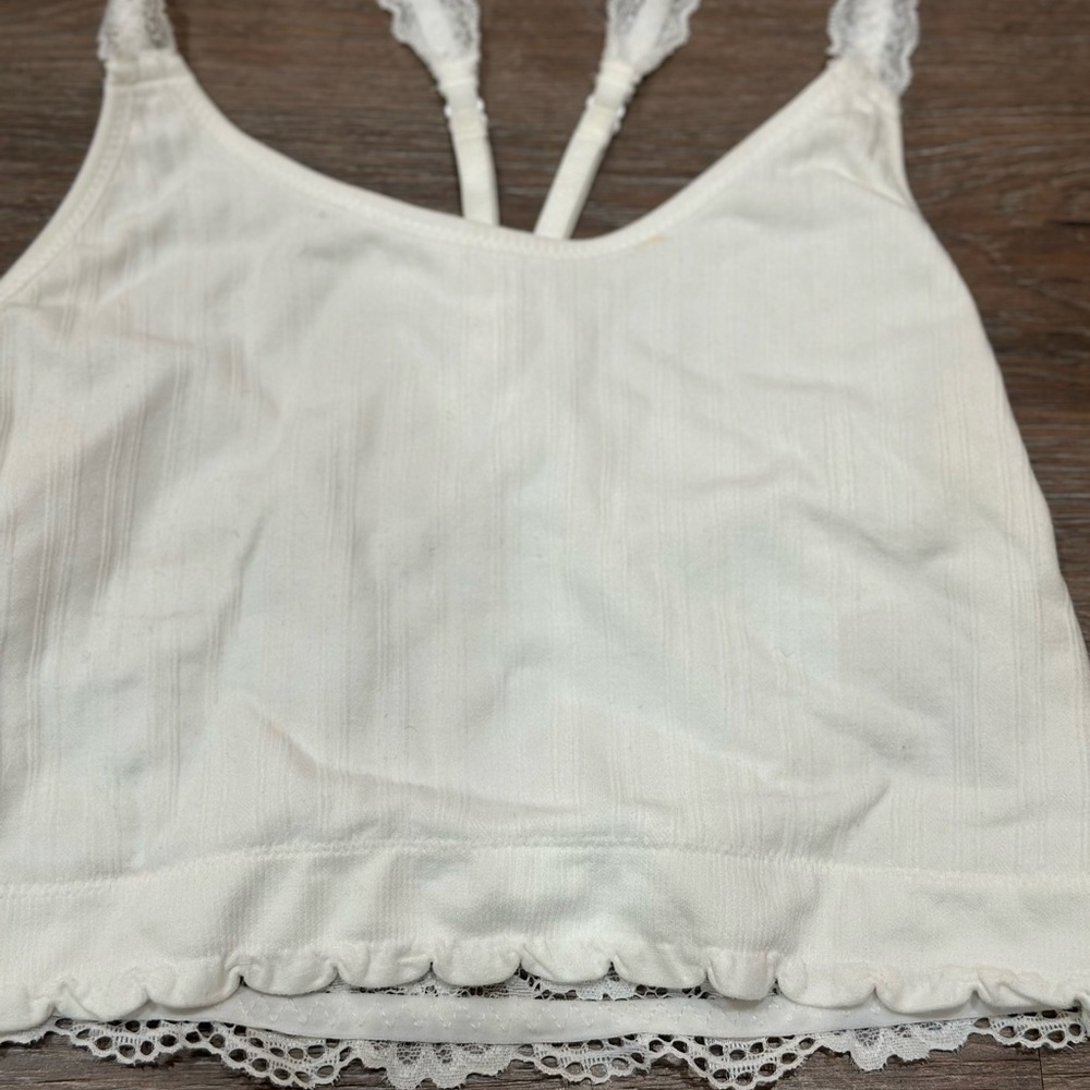 White Lace Trim bralette